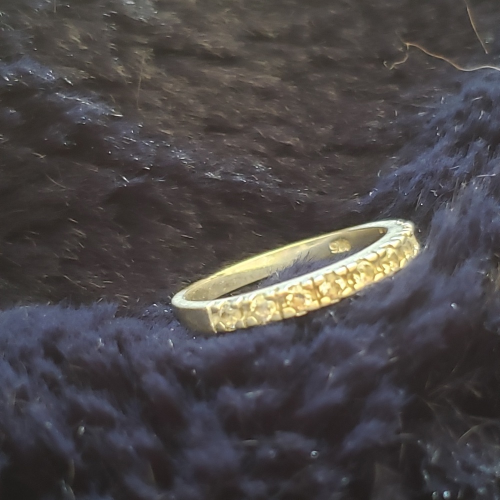 Silver diamond ring